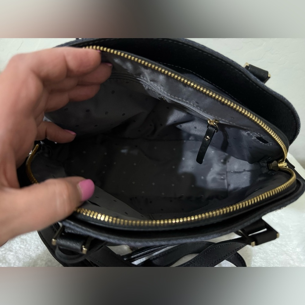 Kate Spade NWOT Embellished Cameron Street Lottie Denim Blue Pearls Orig $348 - Picture 11 of 14